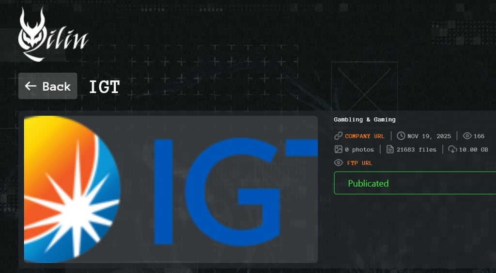 Qilin ransomware attack -IGT post