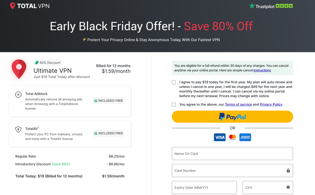 2025 Select TotalVPN plan BF