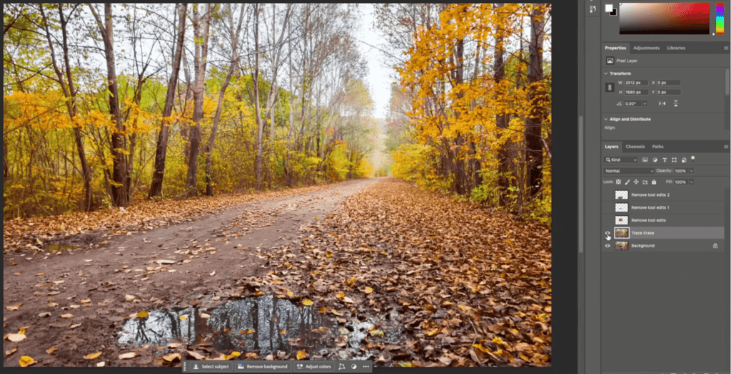After using Trace Erace on a car. Screenshot courtesy of Adobe YouTube video.
