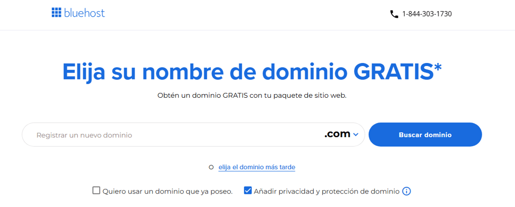 Bluehost domain es
