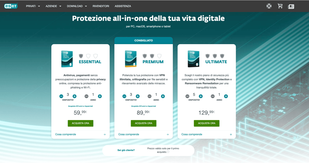 Eset pricing IT