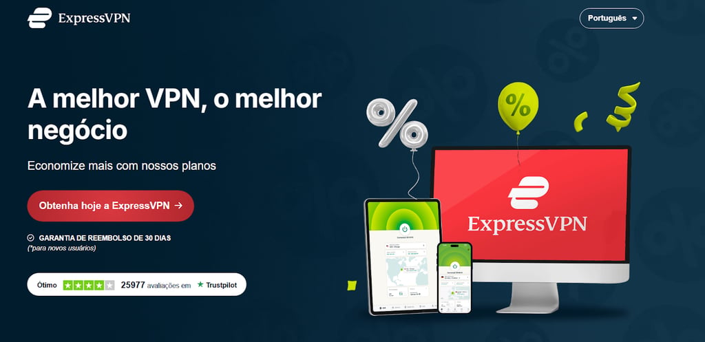 ExpressVPN homepage