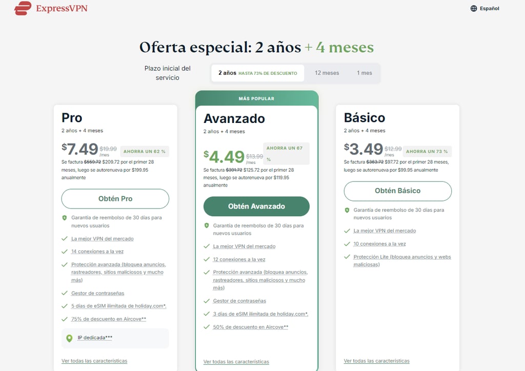 Ofertas de ExpressVPN