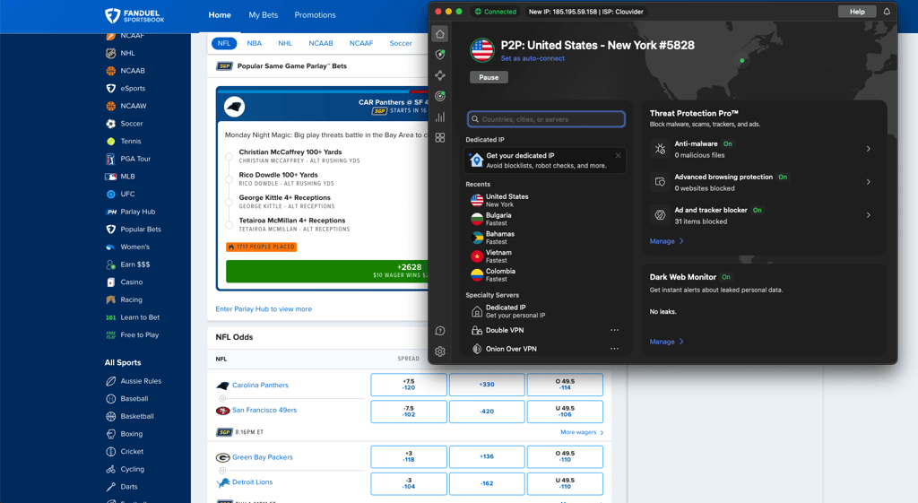 fanduel VPN step 5