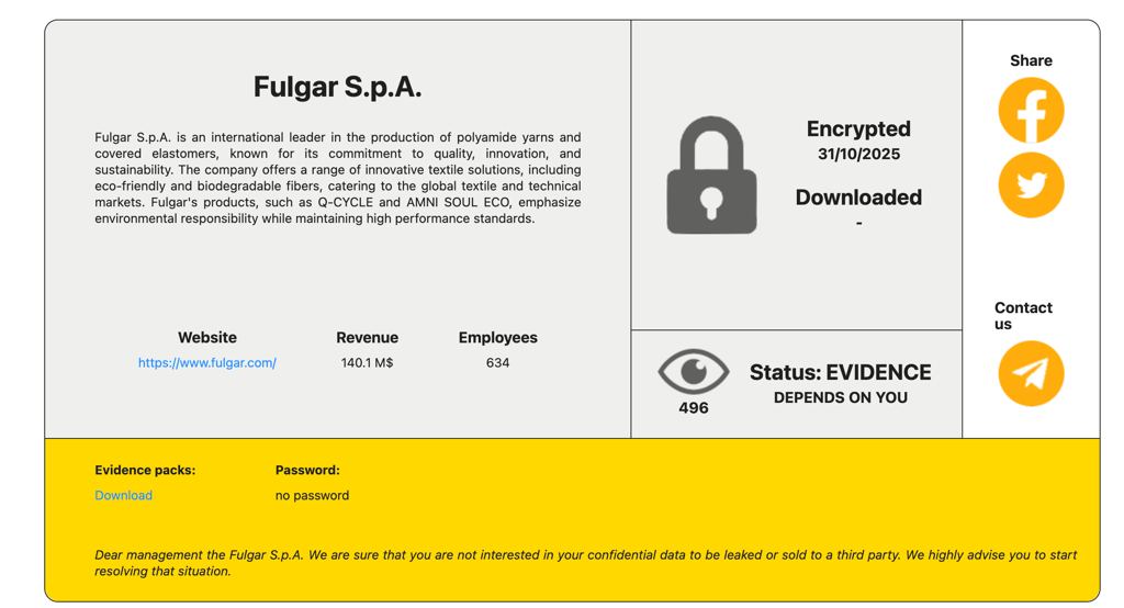 Fulgar ransomware attack