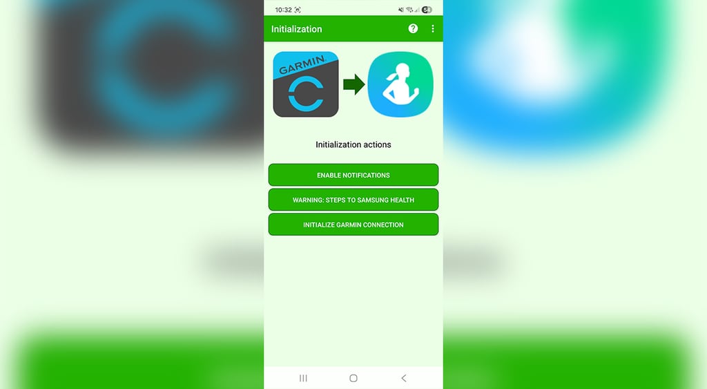 Garmin to Samsung Health app syn