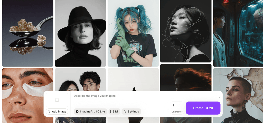 ImagineArt interface