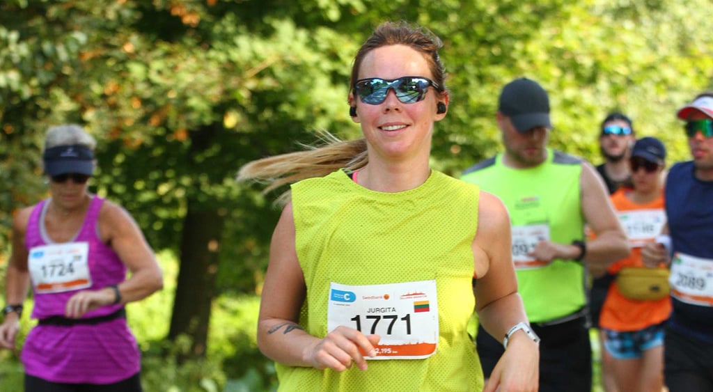 Jurgita Lapienyte running a marathon