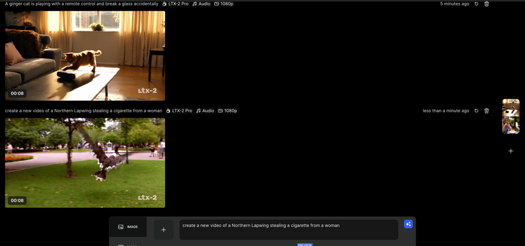 Generating videos with LTX Studio