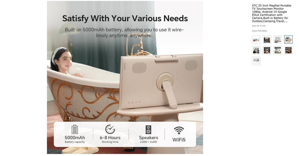 Megpad Amazon ad