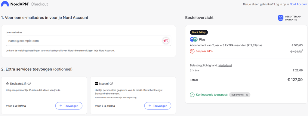 NL BF NordVPN checkout