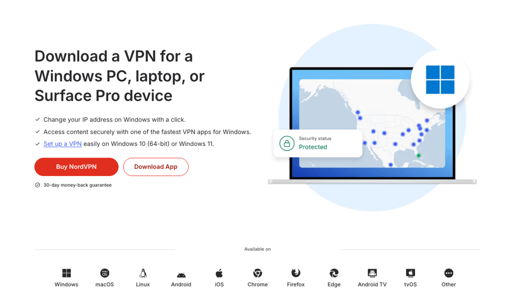 NordVPN download page