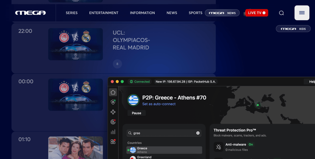 nordvpn real vs olympiacos