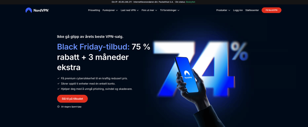 nordvpn promo screen