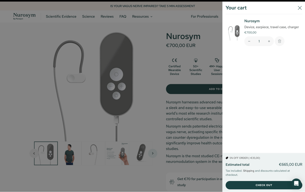 Nurosym checkout