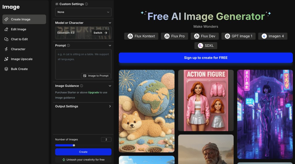 OpenArt interface