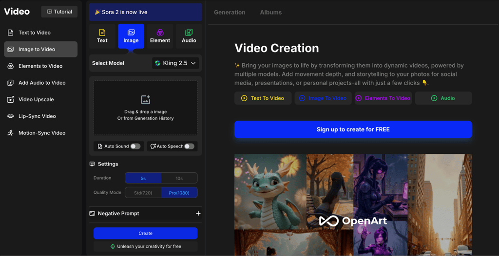 OpenArt video creation