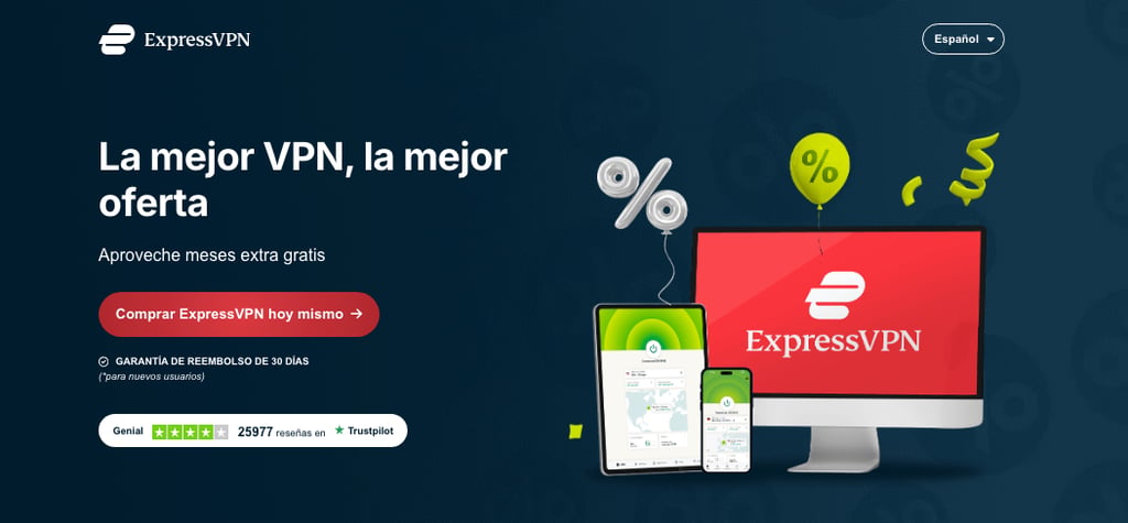 página web de ExpressVPN