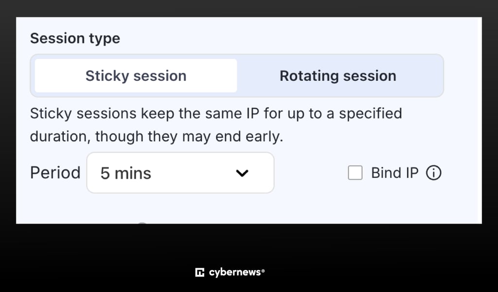 Proxy rotation settings