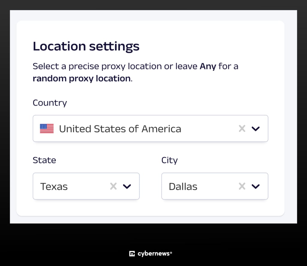Proxies' global coverage and targeting