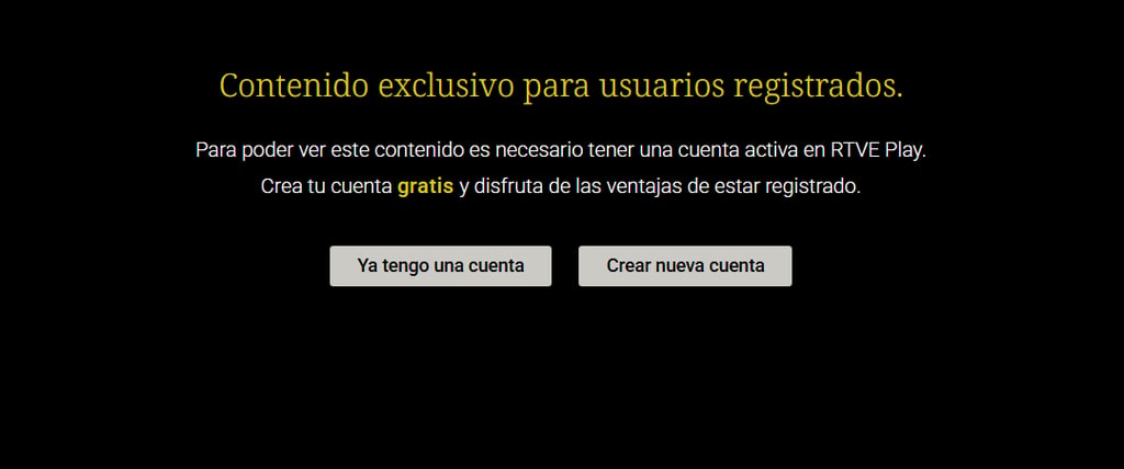 RTVE Play streaming blocked