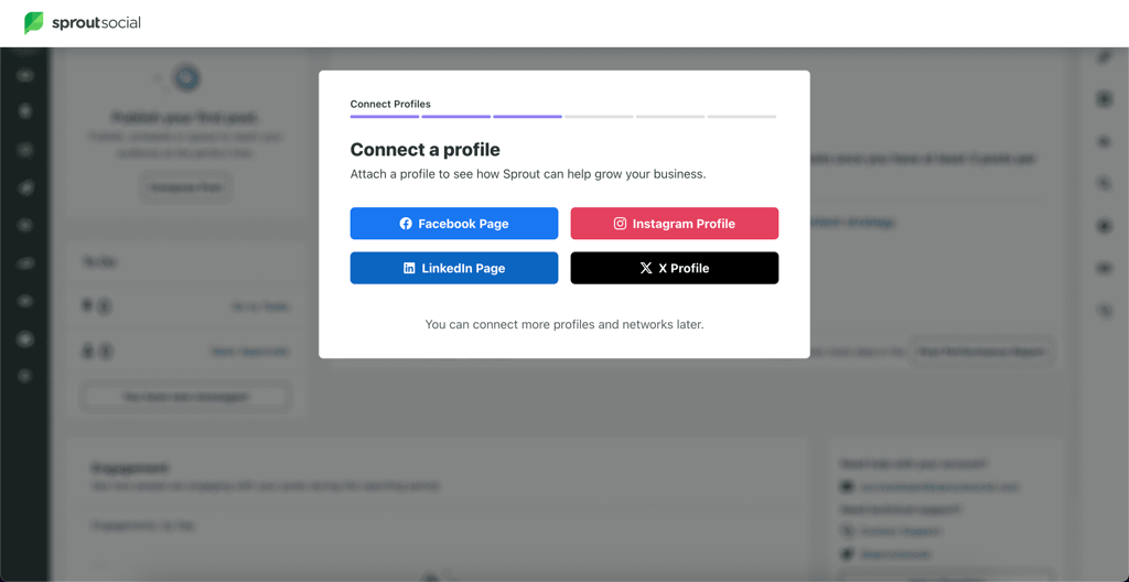 Connecting profiles to Sprout
