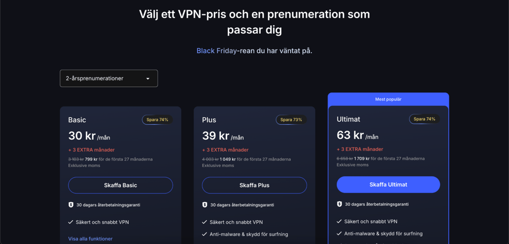 SV NordVPN BF pricing