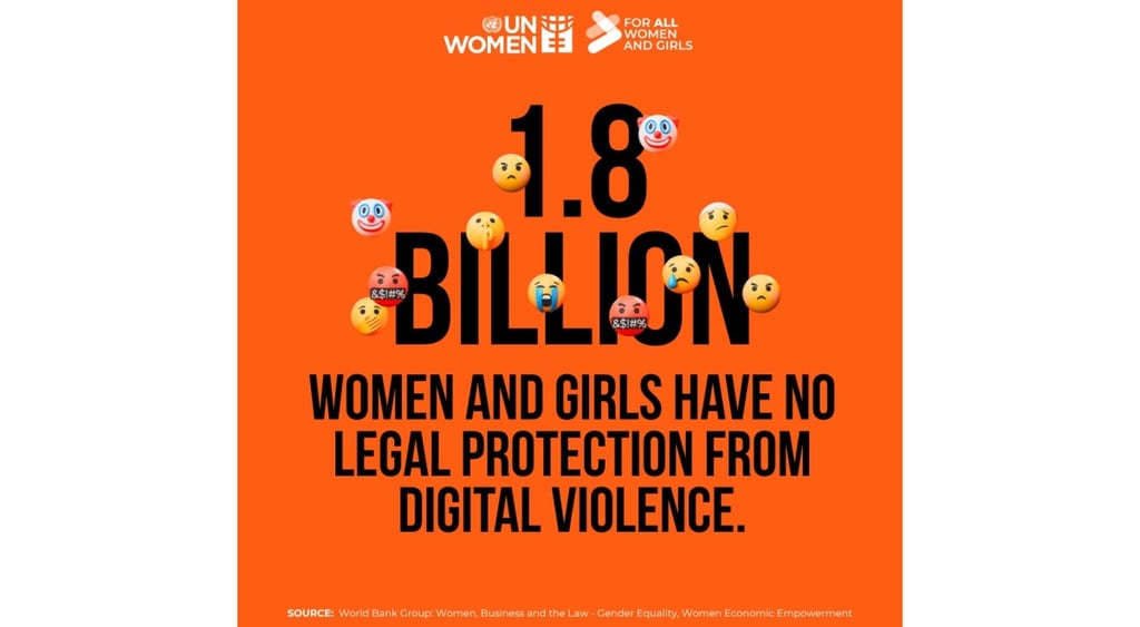 UN Women digital violence protections - 1.8 billion girls