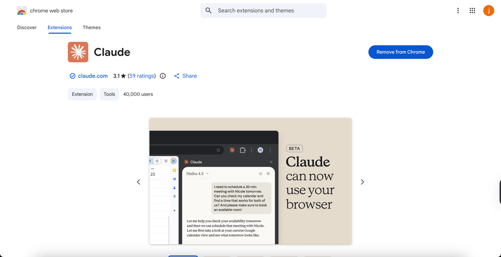 Claude for Chrome