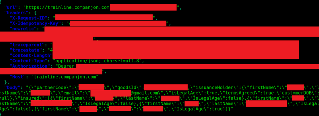 Sample of Companjon data leak