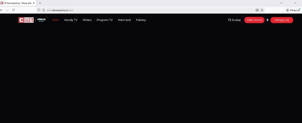 Black screen eleven sports without VPN