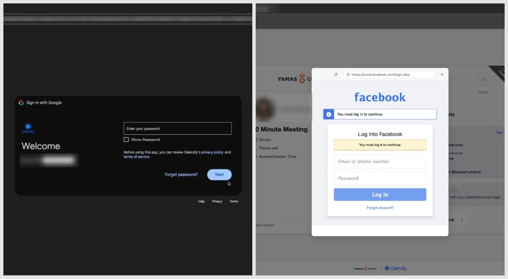 Push Security Google Facebook credential harvesting