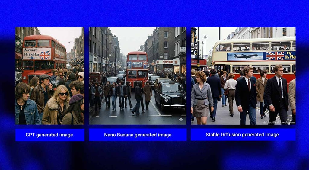 AI image generation model output comparison