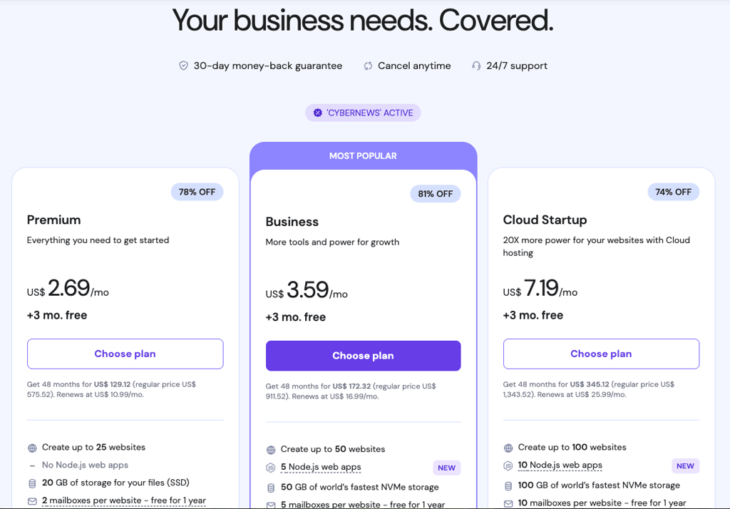 hostinger december 25 pricing