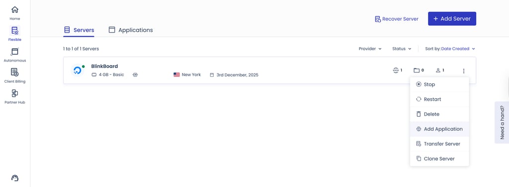 Setting up WordPress on Cloudways, step 1