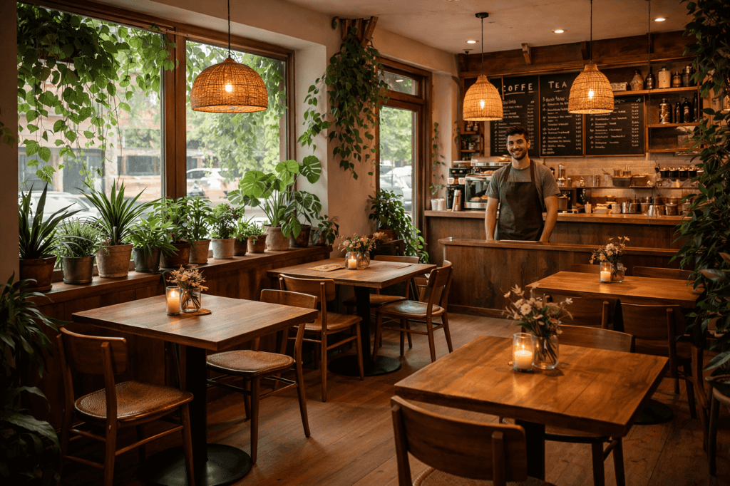 Coffee shop image with awkward counter placement
