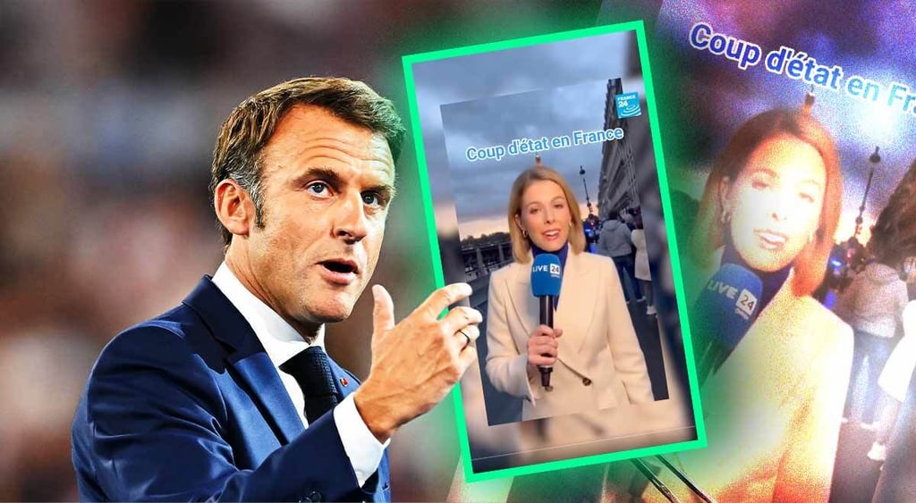 Emmanuel Macron and a fake video alleging coup in France