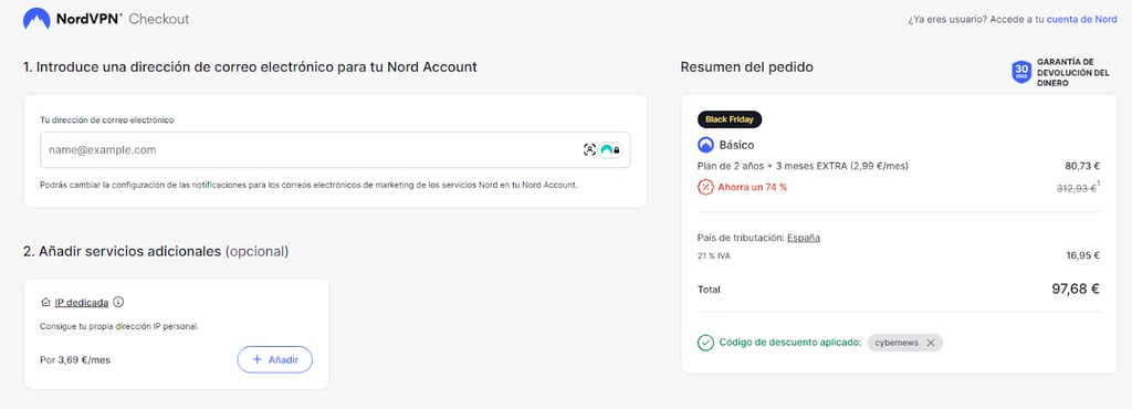 NordVPN 30-day money-back guarantee step 3