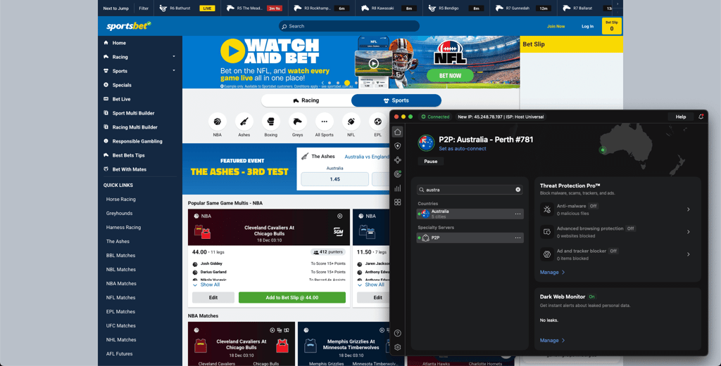 nordvpn accessing sportsbet
