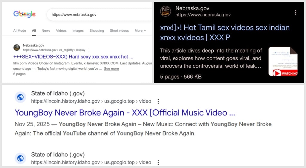 AI porn ads on gov websites