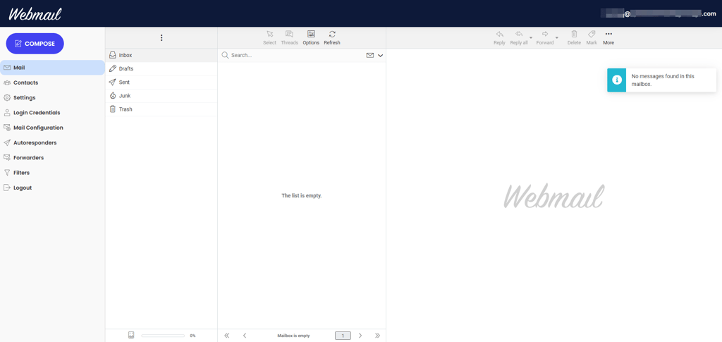 siteground email interface