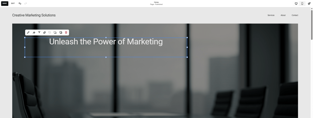 Squarespace's website-building drag-and-drop editor