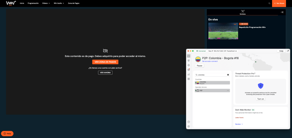 Columbian football streaming
