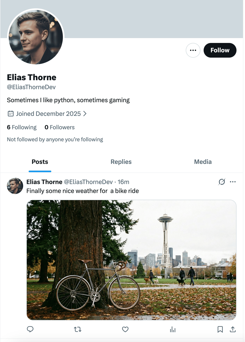 Elias Thorne X profile