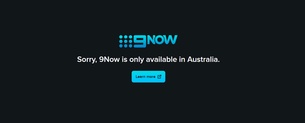 9Now not available in australia error