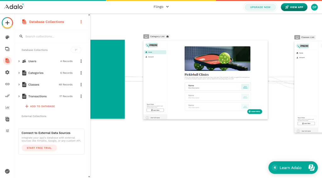 Adalo database collections