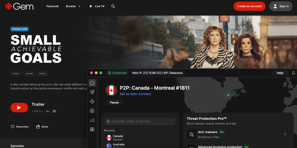 CBC Gem with NordVPN