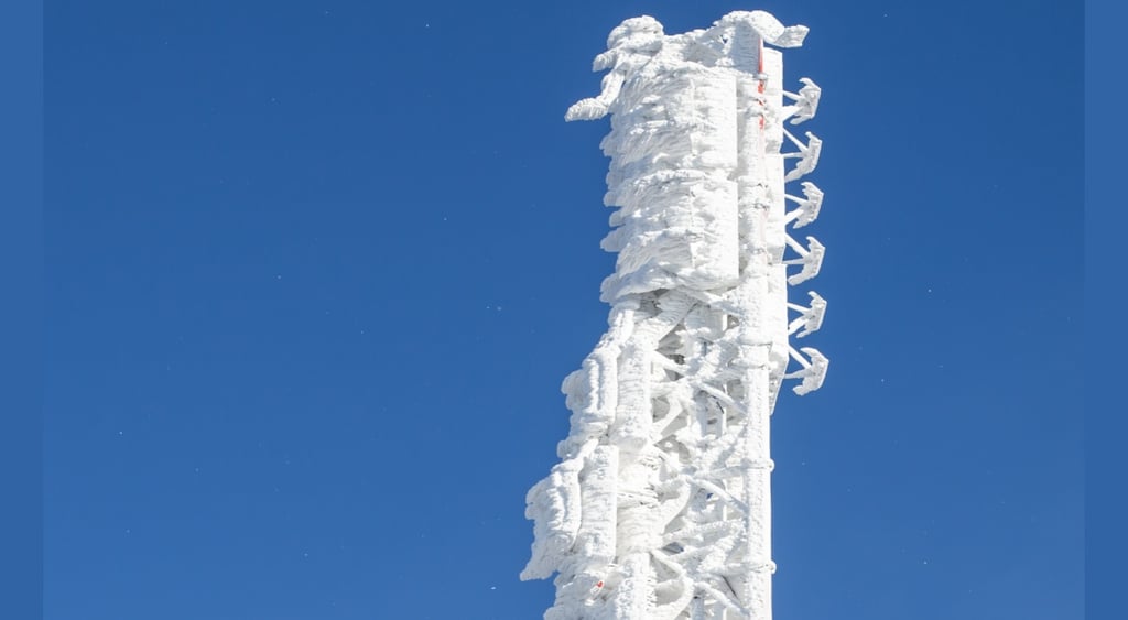 Frozen cell tower