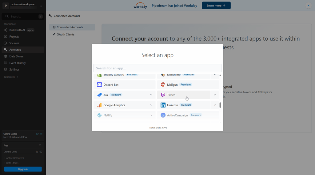 pipedream-select-app