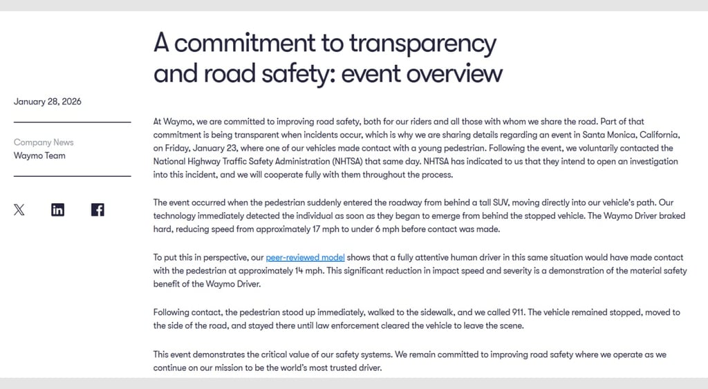 Waymo blog post
